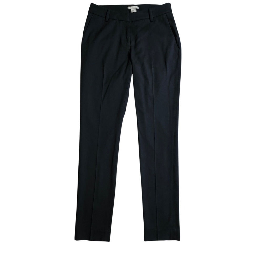 HM Womens Navy Blue Trousers Dress Pants Slim Fit Stretch Size 4 P/N 0350082 4